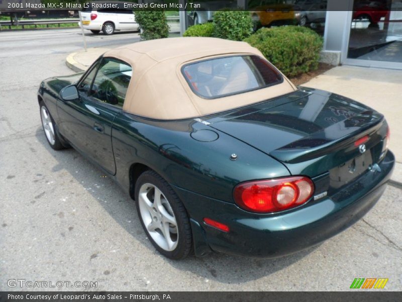 Emerald Green Mica / Tan 2001 Mazda MX-5 Miata LS Roadster