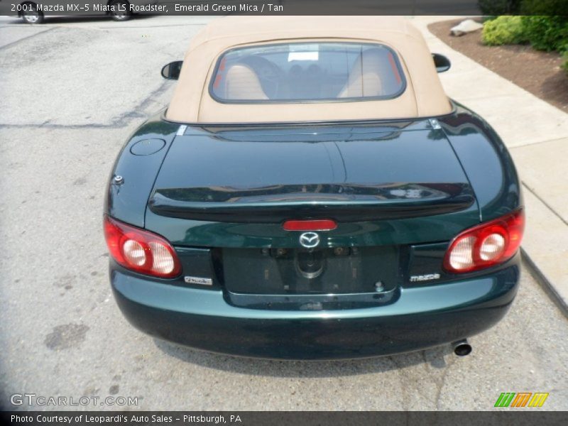 Emerald Green Mica / Tan 2001 Mazda MX-5 Miata LS Roadster