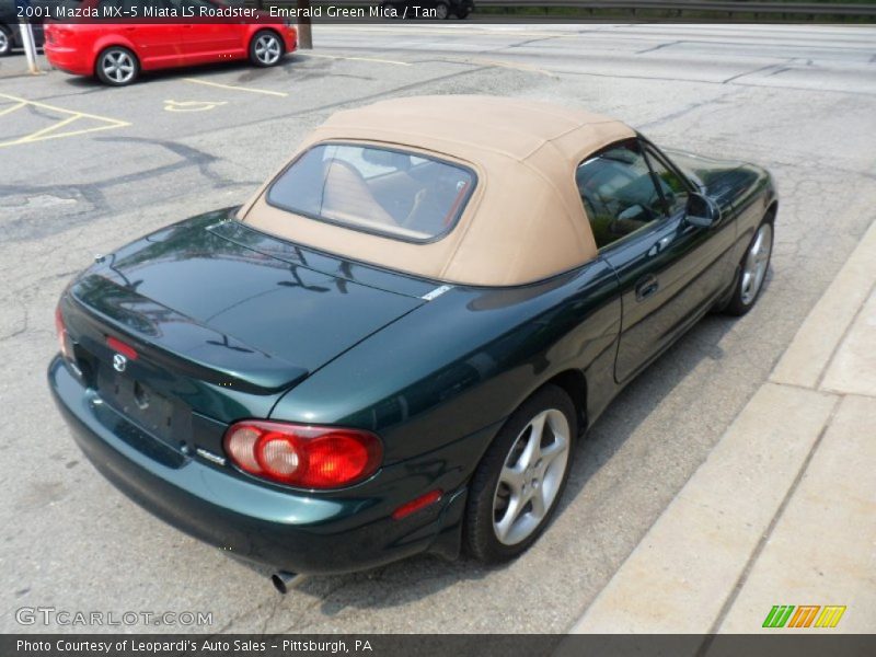 Emerald Green Mica / Tan 2001 Mazda MX-5 Miata LS Roadster
