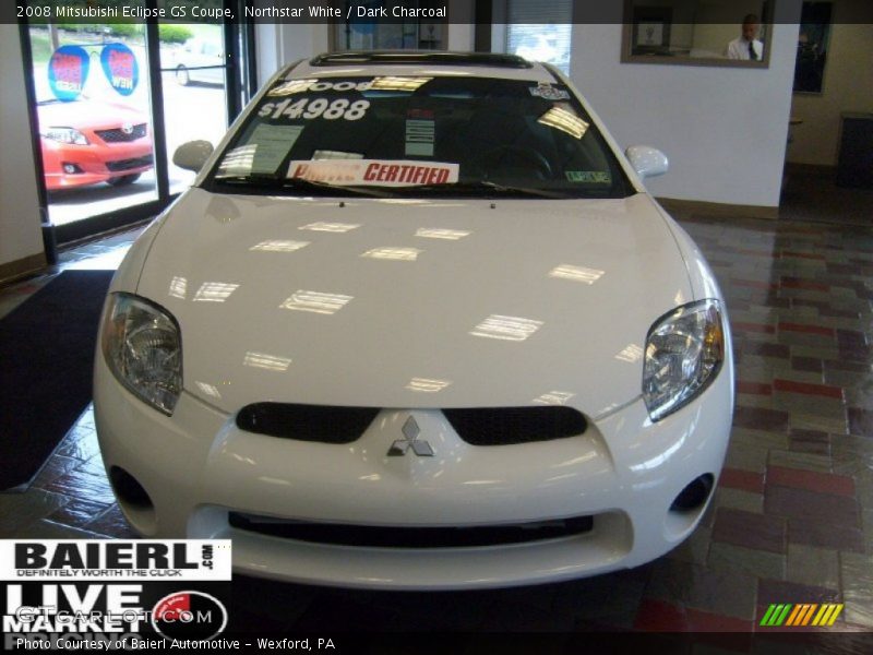 Northstar White / Dark Charcoal 2008 Mitsubishi Eclipse GS Coupe