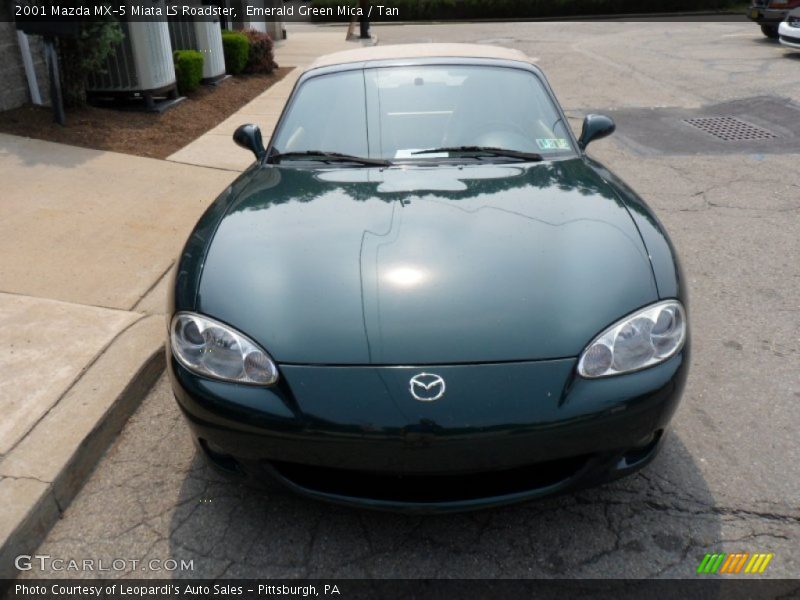 Emerald Green Mica / Tan 2001 Mazda MX-5 Miata LS Roadster