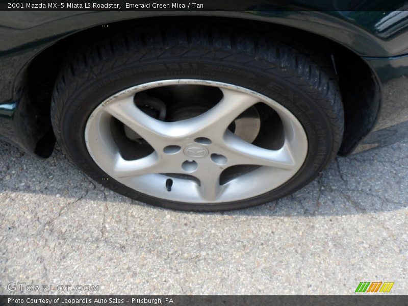 Emerald Green Mica / Tan 2001 Mazda MX-5 Miata LS Roadster