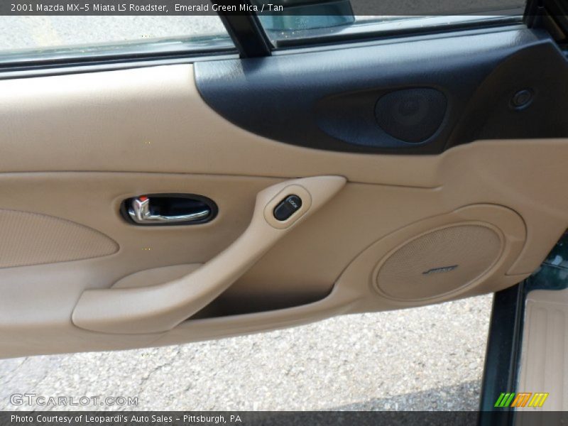 Emerald Green Mica / Tan 2001 Mazda MX-5 Miata LS Roadster