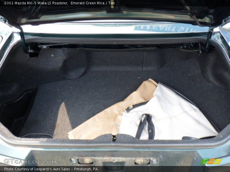 Emerald Green Mica / Tan 2001 Mazda MX-5 Miata LS Roadster