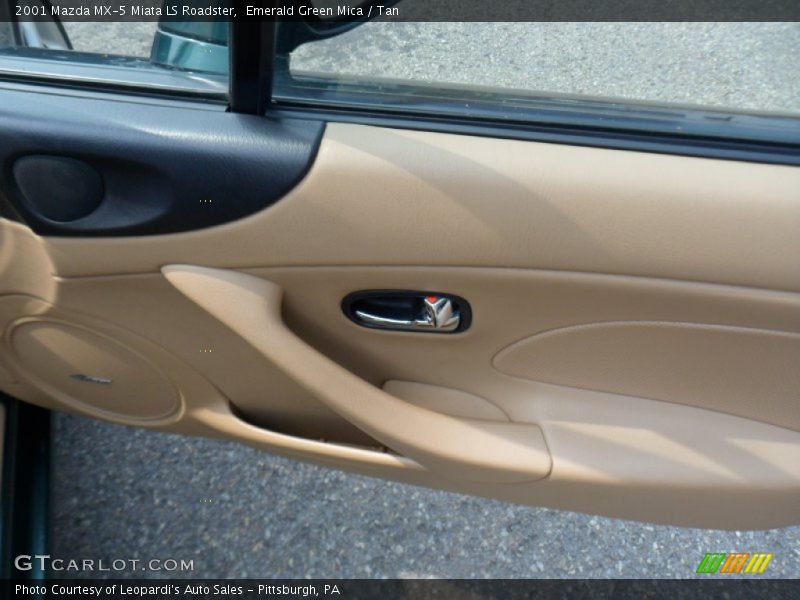 Emerald Green Mica / Tan 2001 Mazda MX-5 Miata LS Roadster