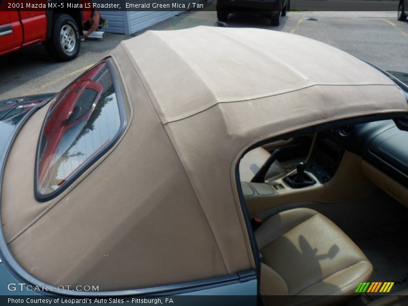 Emerald Green Mica / Tan 2001 Mazda MX-5 Miata LS Roadster