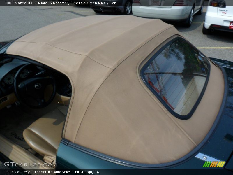 Emerald Green Mica / Tan 2001 Mazda MX-5 Miata LS Roadster