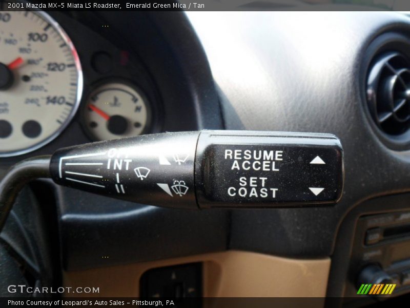 Emerald Green Mica / Tan 2001 Mazda MX-5 Miata LS Roadster