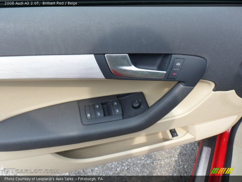 Brilliant Red / Beige 2008 Audi A3 2.0T