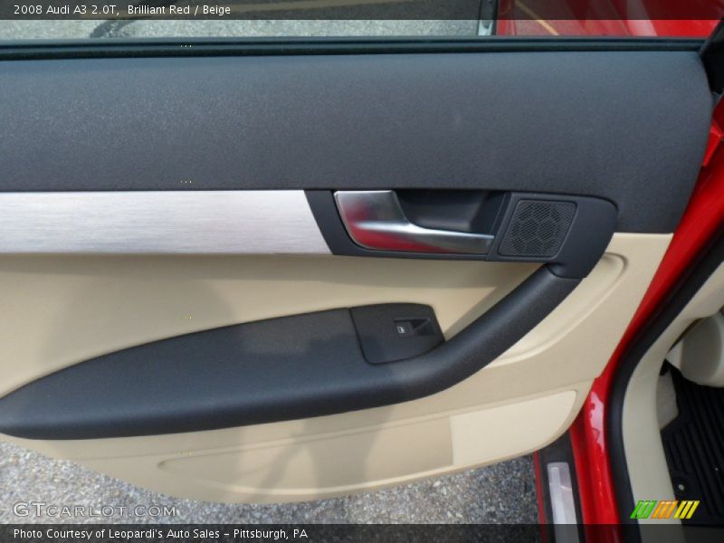 Brilliant Red / Beige 2008 Audi A3 2.0T