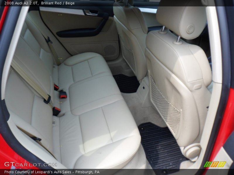 Brilliant Red / Beige 2008 Audi A3 2.0T