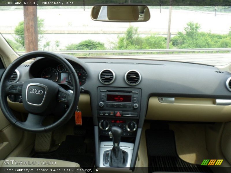 Brilliant Red / Beige 2008 Audi A3 2.0T