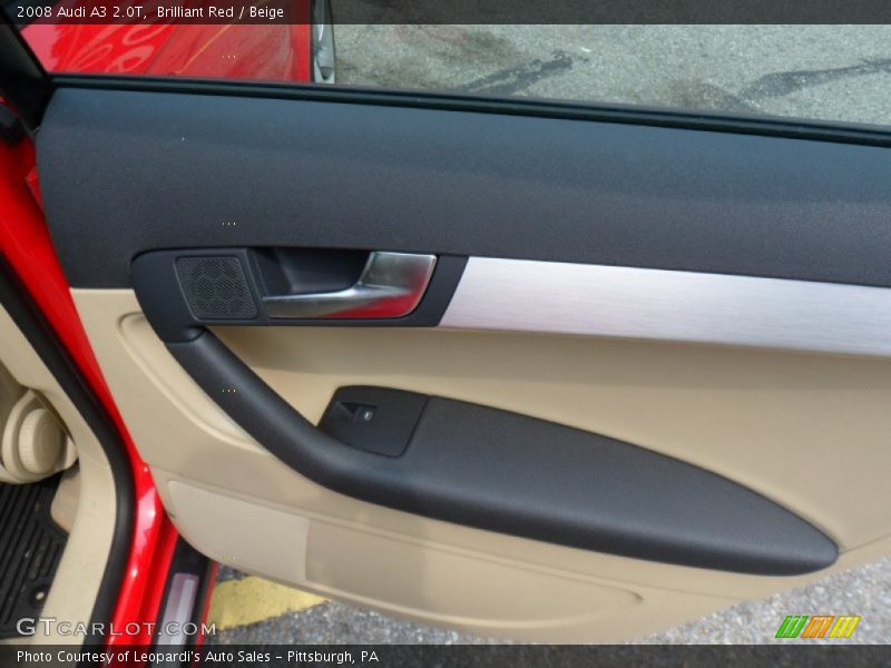 Brilliant Red / Beige 2008 Audi A3 2.0T