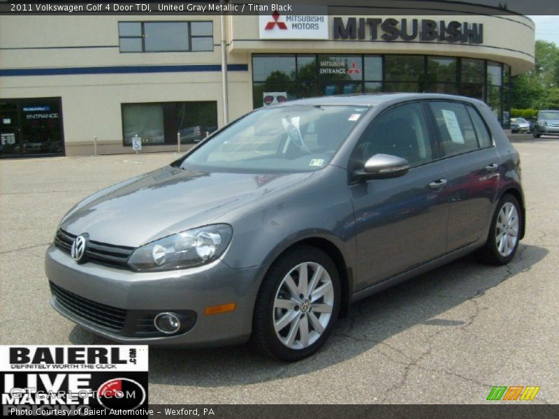 United Gray Metallic / Titan Black 2011 Volkswagen Golf 4 Door TDI