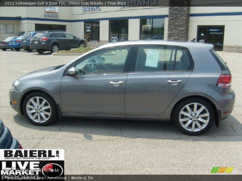 United Gray Metallic / Titan Black 2011 Volkswagen Golf 4 Door TDI