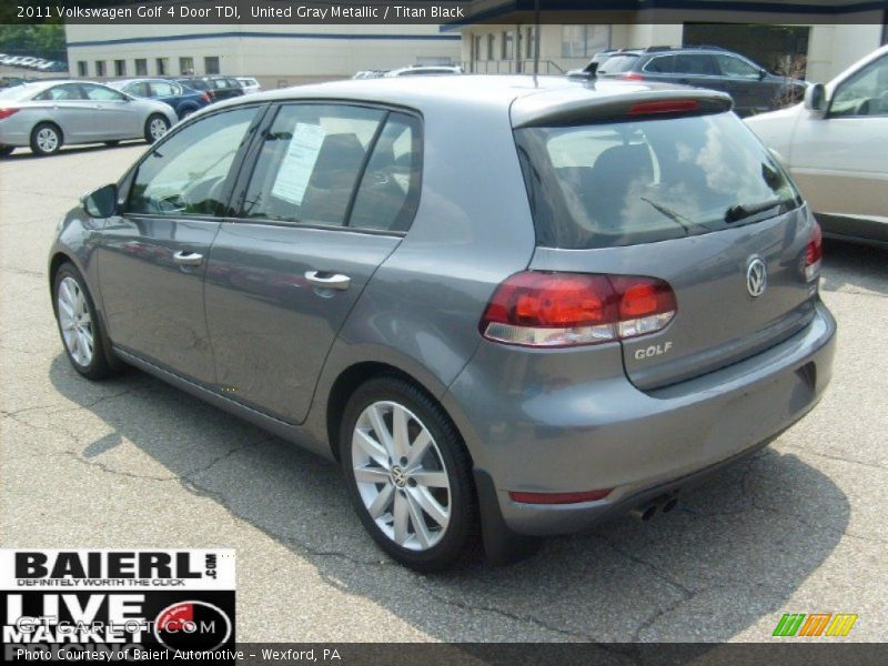 United Gray Metallic / Titan Black 2011 Volkswagen Golf 4 Door TDI