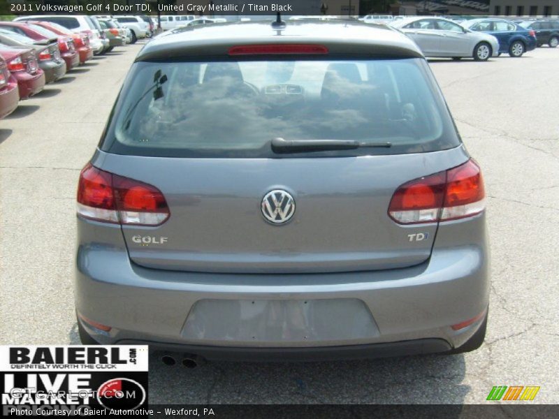 United Gray Metallic / Titan Black 2011 Volkswagen Golf 4 Door TDI