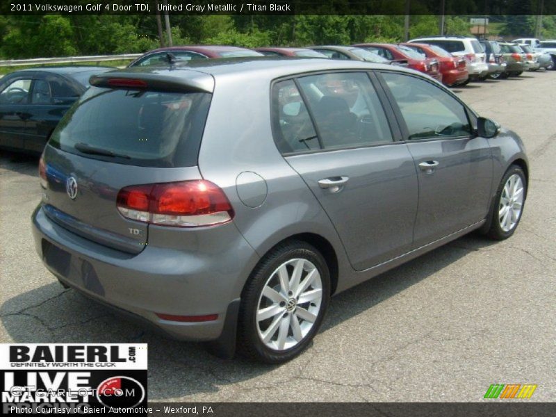 United Gray Metallic / Titan Black 2011 Volkswagen Golf 4 Door TDI