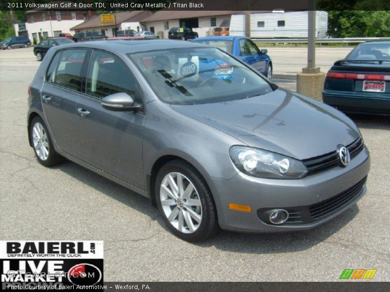 United Gray Metallic / Titan Black 2011 Volkswagen Golf 4 Door TDI