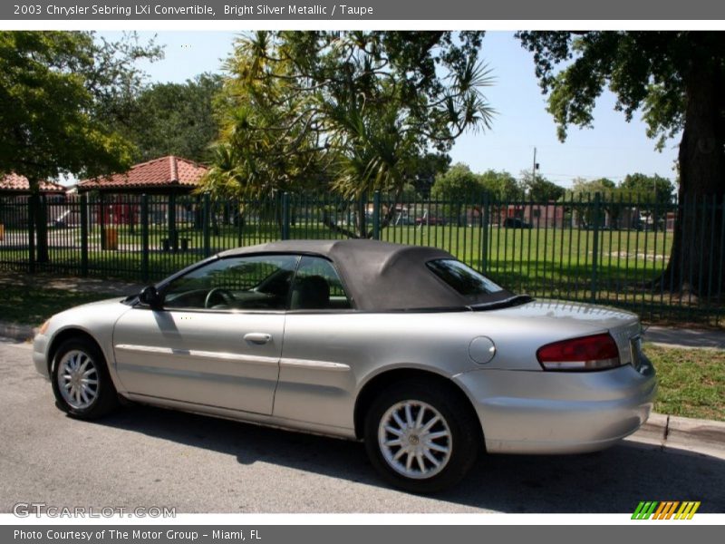 Bright Silver Metallic / Taupe 2003 Chrysler Sebring LXi Convertible