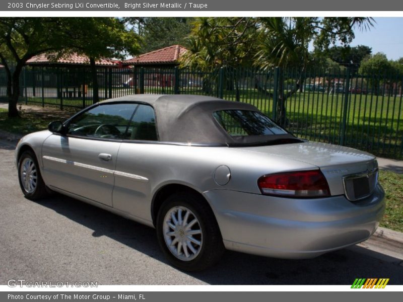 Bright Silver Metallic / Taupe 2003 Chrysler Sebring LXi Convertible