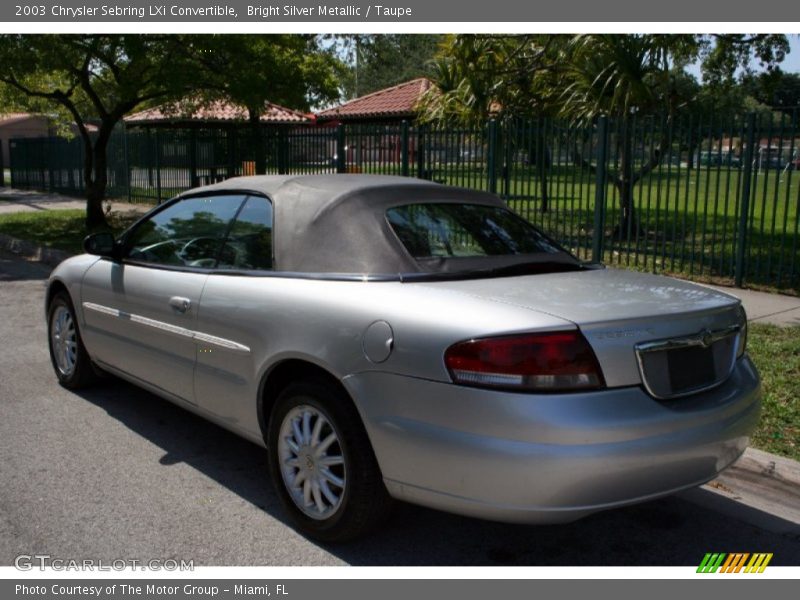 Bright Silver Metallic / Taupe 2003 Chrysler Sebring LXi Convertible