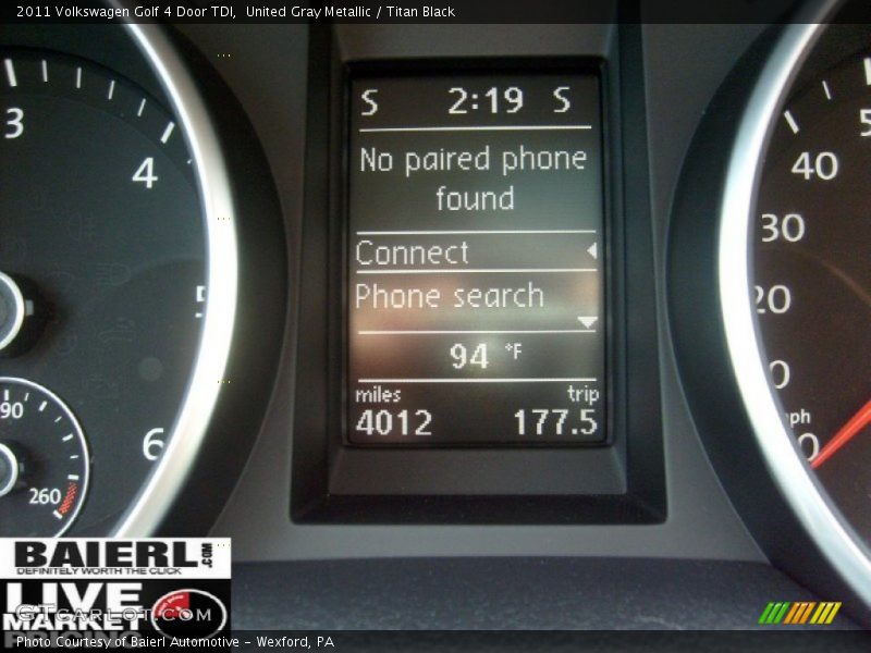 United Gray Metallic / Titan Black 2011 Volkswagen Golf 4 Door TDI