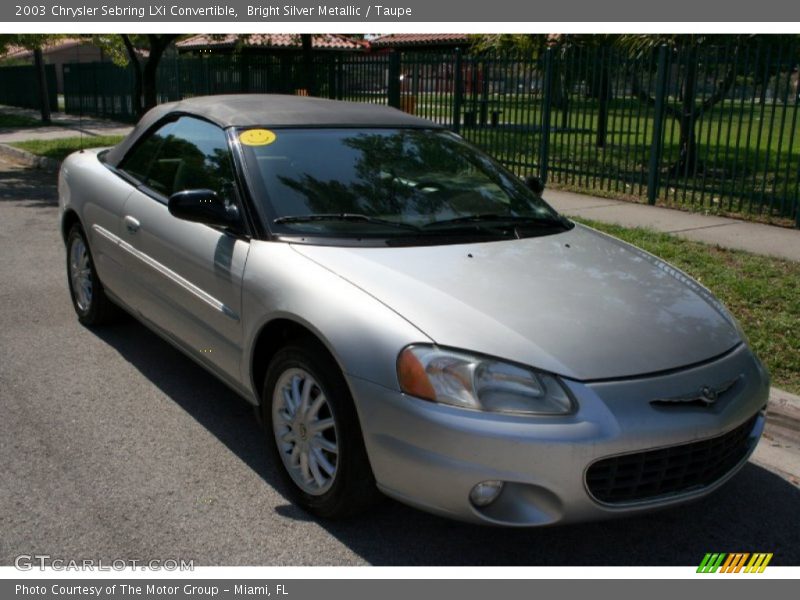 Bright Silver Metallic / Taupe 2003 Chrysler Sebring LXi Convertible