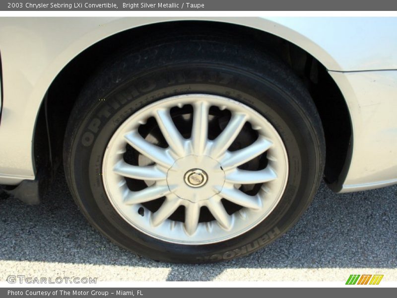 Bright Silver Metallic / Taupe 2003 Chrysler Sebring LXi Convertible