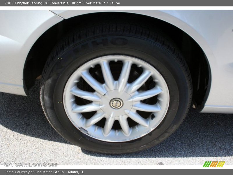 Bright Silver Metallic / Taupe 2003 Chrysler Sebring LXi Convertible