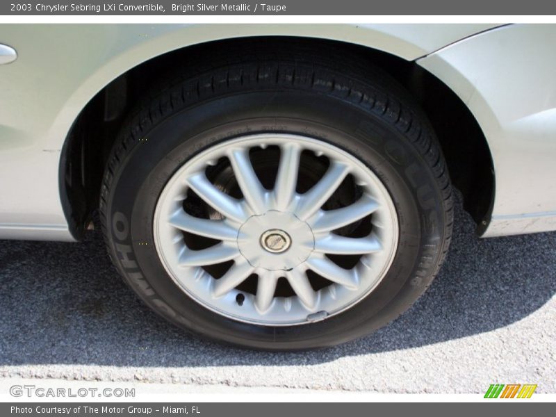 Bright Silver Metallic / Taupe 2003 Chrysler Sebring LXi Convertible