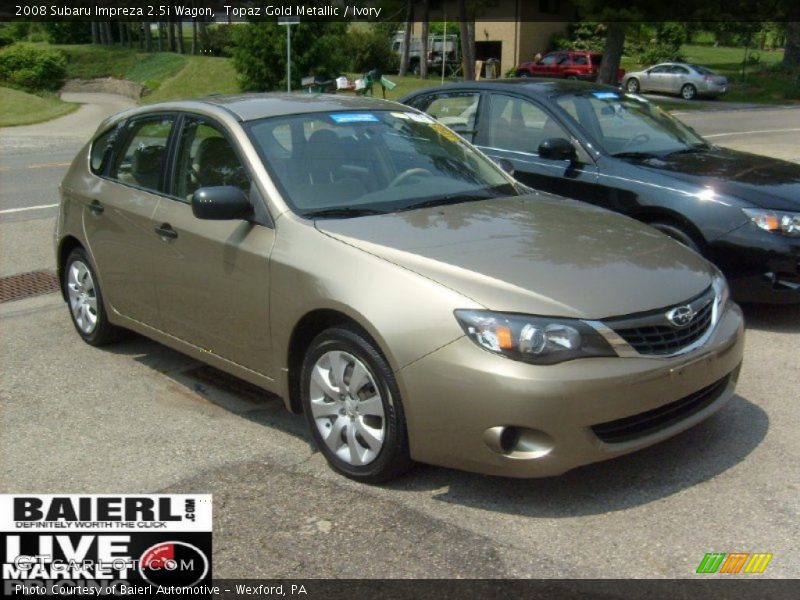 Topaz Gold Metallic / Ivory 2008 Subaru Impreza 2.5i Wagon