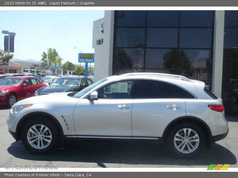 Liquid Platinum / Graphite 2010 Infiniti FX 35 AWD