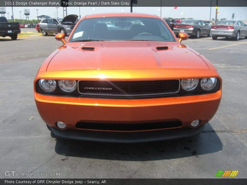 Toxic Orange Pearl / Dark Slate Gray 2011 Dodge Challenger Rallye