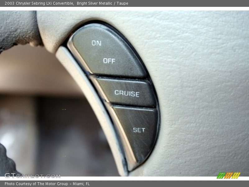 Controls of 2003 Sebring LXi Convertible