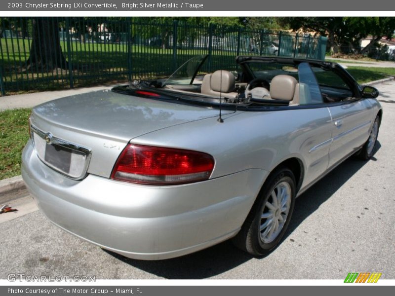 Bright Silver Metallic / Taupe 2003 Chrysler Sebring LXi Convertible
