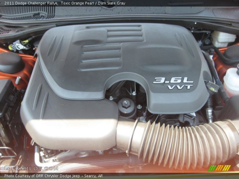 Toxic Orange Pearl / Dark Slate Gray 2011 Dodge Challenger Rallye