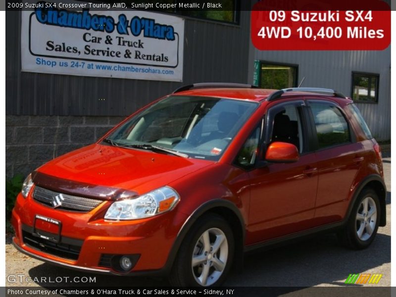 Sunlight Copper Metallic / Black 2009 Suzuki SX4 Crossover Touring AWD