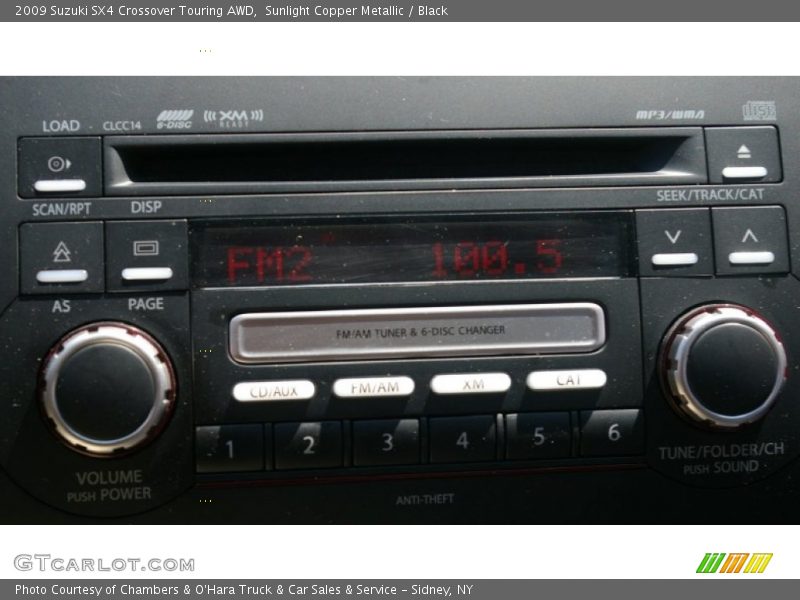 Sunlight Copper Metallic / Black 2009 Suzuki SX4 Crossover Touring AWD