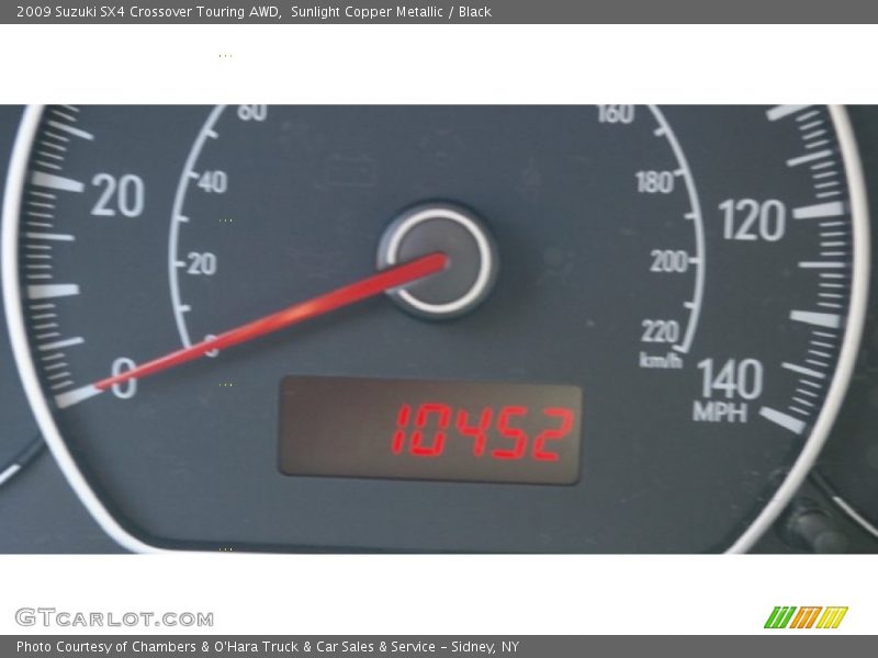 Sunlight Copper Metallic / Black 2009 Suzuki SX4 Crossover Touring AWD
