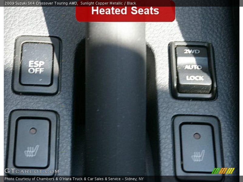 Sunlight Copper Metallic / Black 2009 Suzuki SX4 Crossover Touring AWD