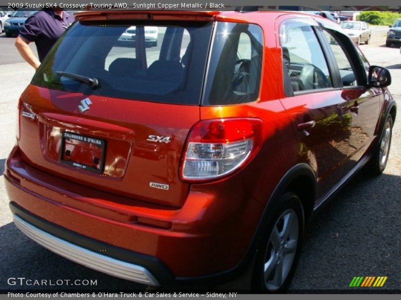 Sunlight Copper Metallic / Black 2009 Suzuki SX4 Crossover Touring AWD