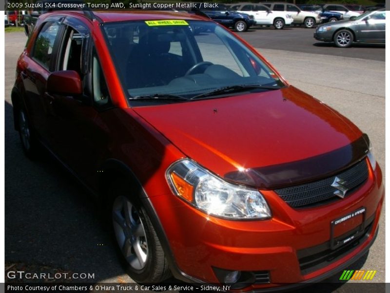 Sunlight Copper Metallic / Black 2009 Suzuki SX4 Crossover Touring AWD