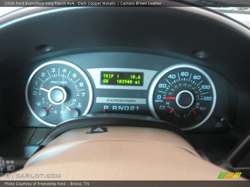 Dark Copper Metallic / Castano Brown Leather 2006 Ford Expedition King Ranch 4x4