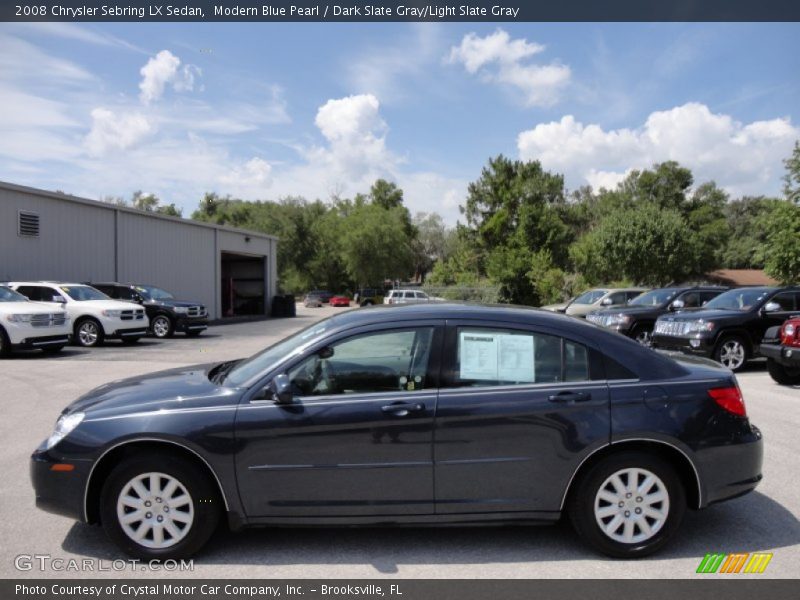 Modern Blue Pearl / Dark Slate Gray/Light Slate Gray 2008 Chrysler Sebring LX Sedan