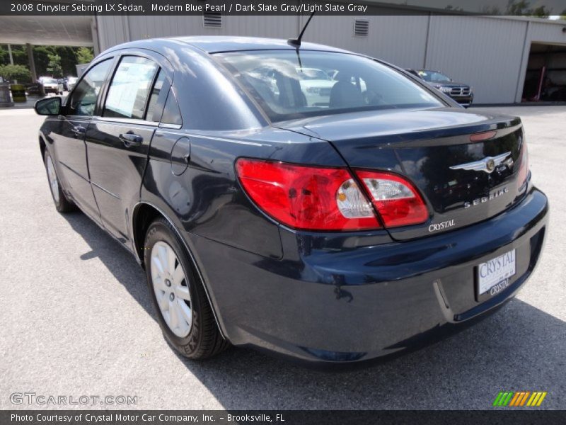 Modern Blue Pearl / Dark Slate Gray/Light Slate Gray 2008 Chrysler Sebring LX Sedan