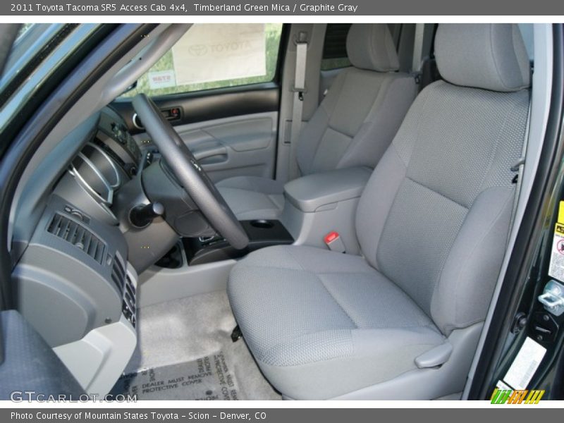 Timberland Green Mica / Graphite Gray 2011 Toyota Tacoma SR5 Access Cab 4x4