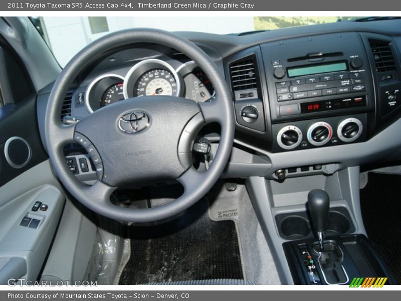 Timberland Green Mica / Graphite Gray 2011 Toyota Tacoma SR5 Access Cab 4x4