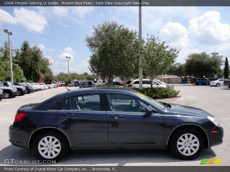 Modern Blue Pearl / Dark Slate Gray/Light Slate Gray 2008 Chrysler Sebring LX Sedan