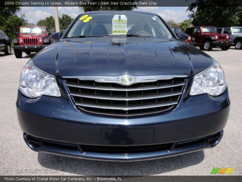 Modern Blue Pearl / Dark Slate Gray/Light Slate Gray 2008 Chrysler Sebring LX Sedan